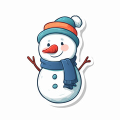 snowman with christmas ball