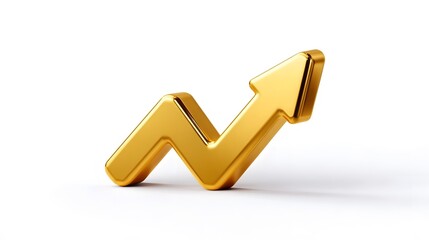 Upward growth and success symbolized by a golden arrow.