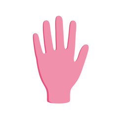Obraz premium female hand with red manicure