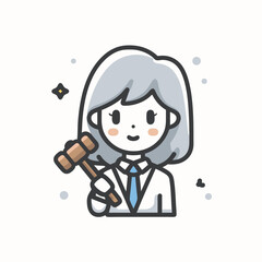 cartoon character of businessman