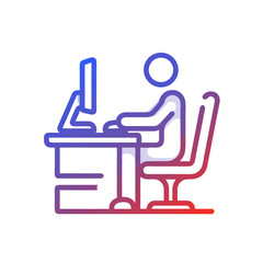 illustration of a man working on laptop