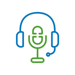 vector illustration of a microphone