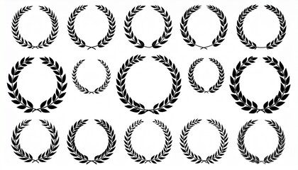 vector set of black and white frames