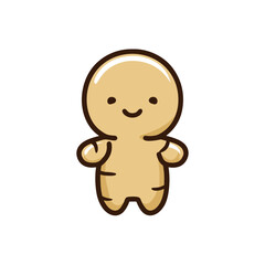 gingerbread man isolated on white