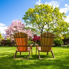 Backyard Relaxing Chairs Spring