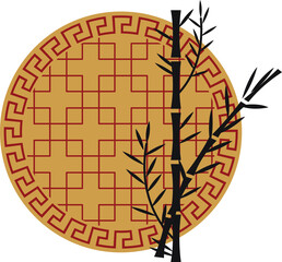 Asian circle ornaments