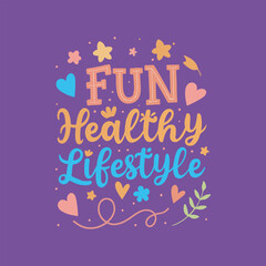Fun Healthy lifestyle vector
