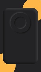 Black Yellow Elegant 3D Business Card - 1