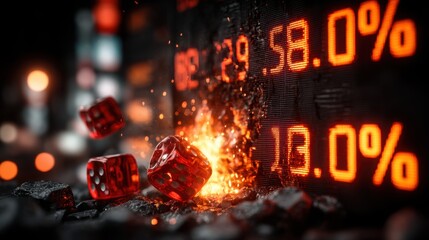 Close-up of a dice laid on a table symbolizing chance and decision-making in game-themed contexts and strategies