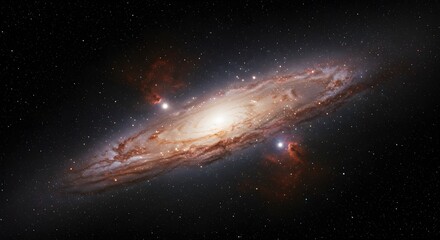 Fototapeta premium Spiral galaxy in outer space