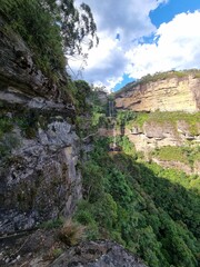 Furber Steps Walking Track in Blue Mountains on a Sunny Day