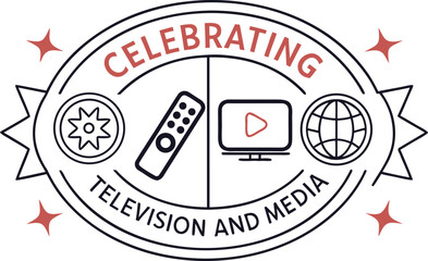 World Television Day Design. International Television Celebration Illustration. Global Television Awareness Poster. Digital Television Awareness Clipart. Media and Broadcasting Awareness Art