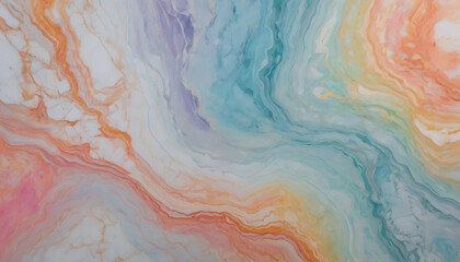  Soft Pastel Marble Texture with Rainbow Swirls, Dreamy Abstract Stone Background for Serene Designs1