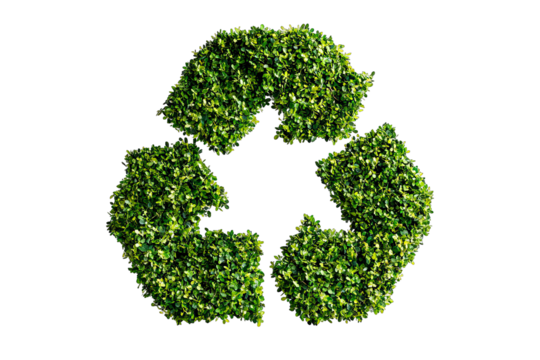 recycle symbol isolated on white background sustainability concept