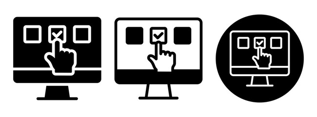 Online Survey Icon Collection Glyph & Mixed Style