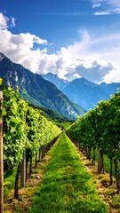 Fototapeta premium Alpine Vineyard Landscape