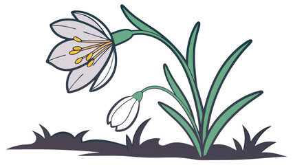 Snowdrop Flower Drawing