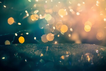 Abstract bokeh lights background with a shallow depth of field, creating a dreamy and magical atmosphere with warm and cool tones