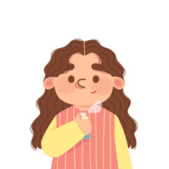 Girl spraying perfume illustration