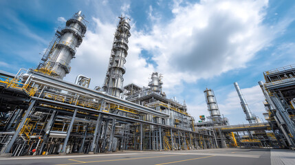 Fototapeta premium Ethylene plant industrial structure, concept of chemical industry 