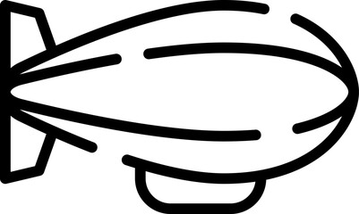 Minimalistic Modern Rounded Outline Zeppelin Icon © GFX Alpha