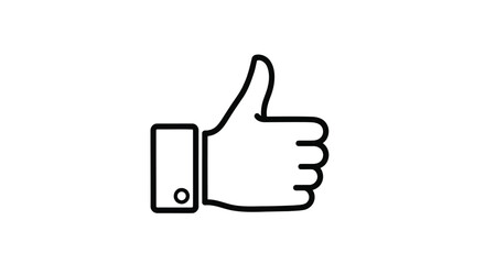 Vector illustration of thumb up gesture, a symbol of approval and agreement