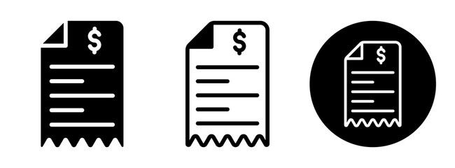 Invoice Icon Collection Glyph & Mixed Style