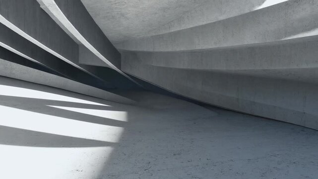 360_view_of_a_grey_concrete_structure_beams_and_pillars_underside_in_slow_motion
