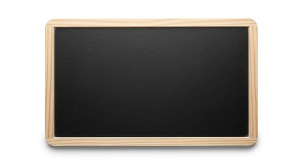 Blank Blackboard with Wooden Frame Isolated on White Background