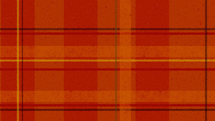 秋色を感じる赤系チェック柄の壁紙イラスト