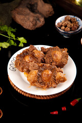 Spicy Oxtail Stew with Caramelized Onions - Traditional Braised Meat Dish Showcase