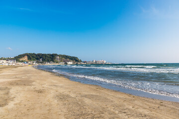 (神奈川県ｰ風景)由比ガ浜から見る逗子マリーナが側風景４