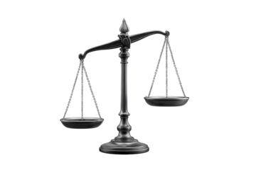 scale balance isolated on white background justice fairness symbol
