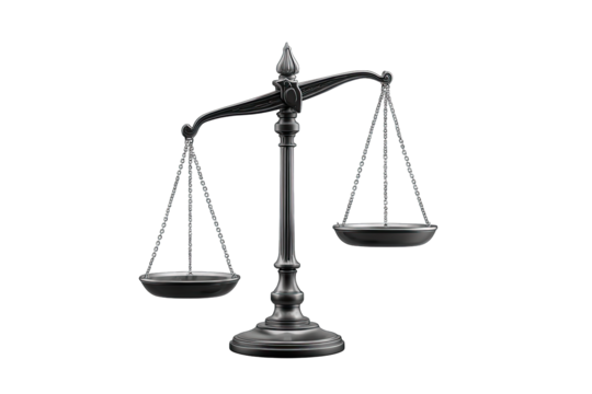 scale balance isolated on white background justice fairness symbol
