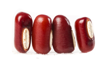 Fresh Red Kidney Beans on White Background - Healthy Vegan Protein Studio Photography