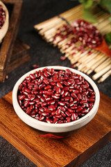 Guizhou Farmers Small Red Specialty Beans in Bowl Traditional Chinese Agriculture
