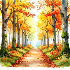 Autumn Forest Path Image
