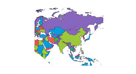 Obraz premium map of Asia for infographic and presentation design