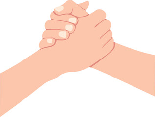 Two hands clapping together. Supporting partners