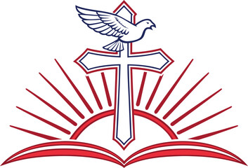 Christian Logo Design. Religious Christian Logo Illustration. Church Symbol Logo Artwork. Faith Christian Logo Concept. Cross Christian Logo Graphic. Spiritual Christian Logo Design. Christian Icon