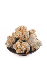 Wenshan Panax Ginseng Roots from Yunnan Province China Traditional Herbal Medicine in Wooden Bowl