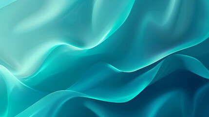 Obraz premium Soft gradient textures transition from deep blue to vibrant turquoise, creating an abstract design that exudes serenity and professionalism, ideal for modern digital use
