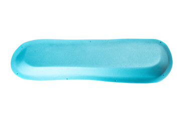 Blue climbing hold with a smooth textured surface, designed for training grip and balance on indoor and outdoor climbing walls and bouldering routes.
