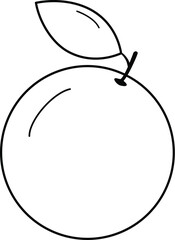 vector illustration of a Clementine outline 