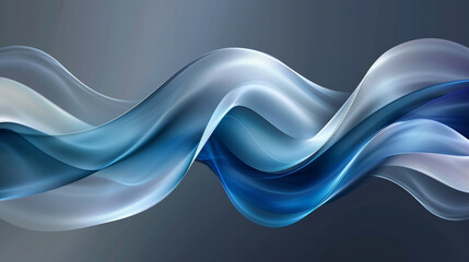 Obraz premium Featuring a sleek gradient background, this design showcases smooth flowing lines that intertwine beautifully in shades of blue and white, creating a calming yet professional atmosphere
