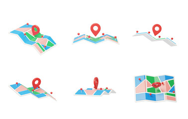 Map location guide guide Navigation location 3D