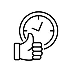 Punctuality Icon Vector Illustratio, White Background