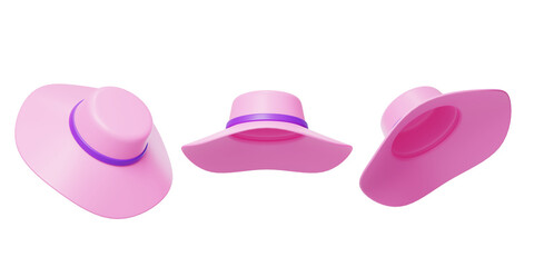 Vacation travel sun hat 3D