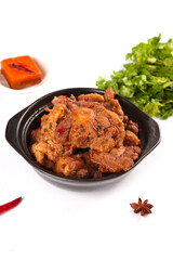 Spicy braised beef tailbone Chinese cuisine domestic cooking showcase with herbs and traditional spices