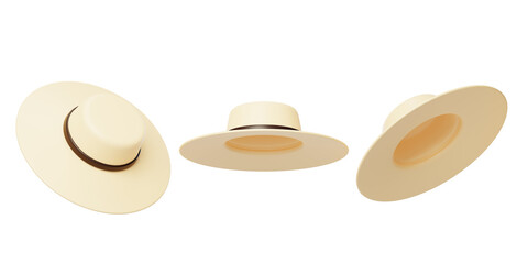 Vacation travel sun hat 3D